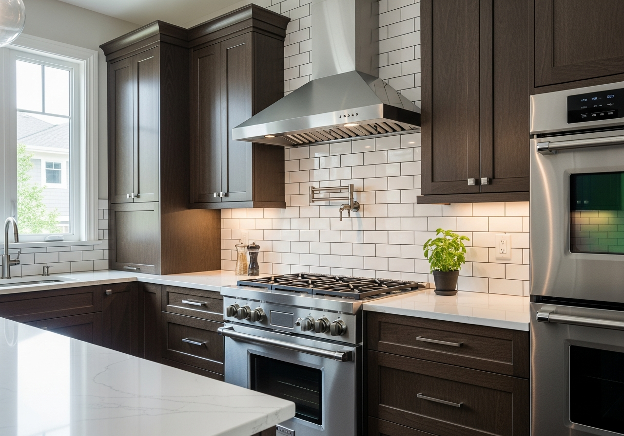 Kitchen backsplash installation in Salem NH