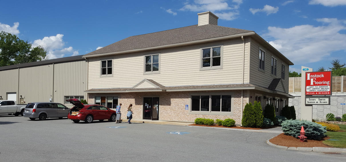 InStock Flooring showroom and warehouse at 32 Lowell Road, Salem NH